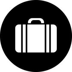 Travel bag icon as symbol for web page design