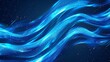 A set of abstract modern banners with smooth shiny blue waves