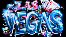 LAS VEGAS - Graffiti Inscription With Chrome Effect. Spray Painted Tag, Street Art Design. Wallpaper And Background Resource.