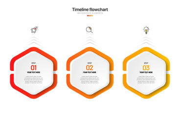 Poster - Timeline infographic design with options or steps. Infographics for business concept. Can be used for presentations workflow layout, banner, process, diagram, flow chart, info graph, annual report.