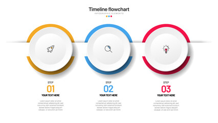 Poster - Timeline infographic design with options or steps. Infographics for business concept. Can be used for presentations workflow layout, banner, process, diagram, flow chart, info graph, annual report.
