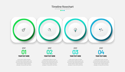Poster - Timeline infographic design with options or steps. Infographics for business concept. Can be used for presentations workflow layout, banner, process, diagram, flow chart, info graph, annual report.