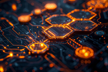 Leinwandbilder - A photograph of a detailed infographic explaining how blockchain technology underpins cryptocurrenci