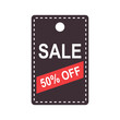 sale 50% badge rectangle form best price best deal discount big offer cheap price set black background