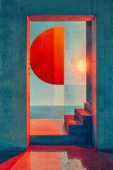 Poster - A scene showing a series of minimalist posters, each featuring a different geometric arrangement of