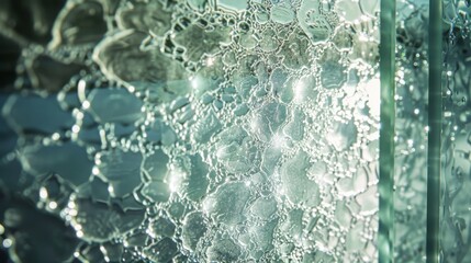 Canvas Print - Abstract Aqua Textures: Intricate Patterns of Bubbles and Water