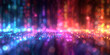 colorful digital data streams and code lines with blurred background. Concept for big data, deep machine learning, artificial intelligence, business technology background. virtualization, futuristic,