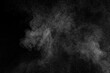 White texture on black background. Dark textured pattern. Abstract dust overlay. Light powder explosion.	

