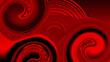 Abstract red black color gradient circle background. Textured backdrop. Luxury template. Digital screen. Geometric card. Tech. Banner. Spiral. Swirl texture. High-quality materials. Geometric designs.