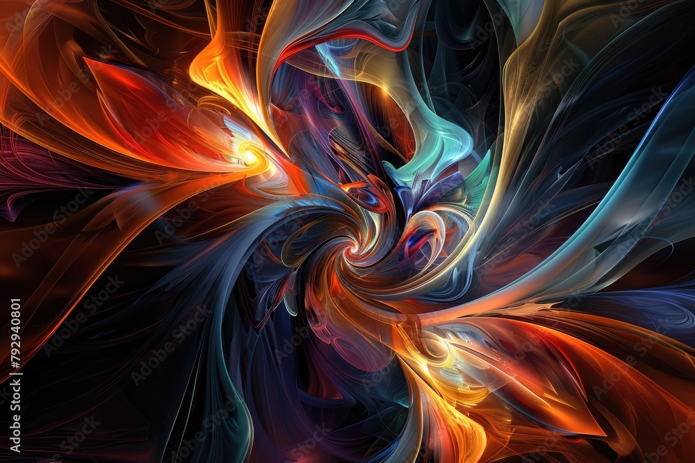 Witness the evolution of abstract art, where digital brushes paint ...