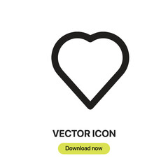 Leinwandbilder - Heart icon vector. Linear-style sign for mobile concept and web design. Heart symbol illustration. Pixel vector graphics - Vector.	
