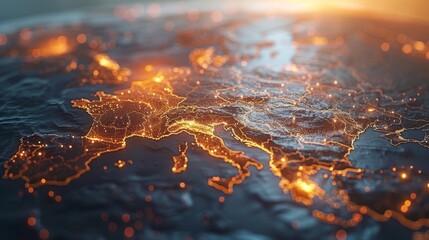 Aufkleber - An elemental graphic of a polygon world