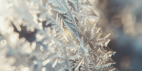 Canvas Print - Snowflake close up
