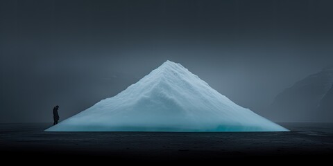 Wall Mural - Exploring the polar wilderness of Antarctica, one encounters majestic icebergs floating serenely amidst the chilly waters, a testament to the awe-inspiring forces of nature.