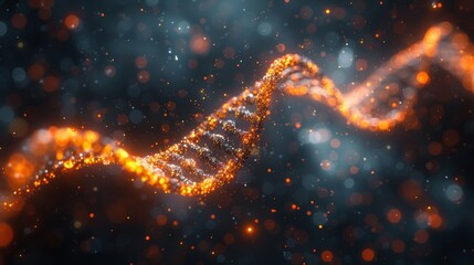 Poster - The genetic helix is pictured with a binary element within it as an example of DNA data storage or synthetic biology