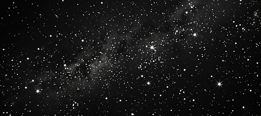Wall Mural - night starry skies with blinking stars. on black sky