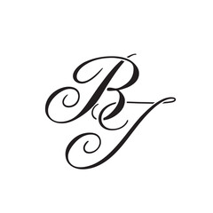 Sticker - BJ initial monogram logo