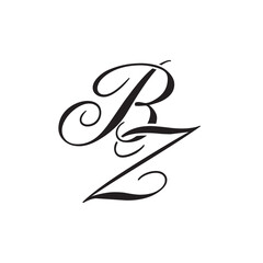 Wall Mural - BZ initial monogram logo