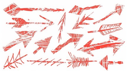 Poster - The red arrows design modern is a hand drawn shape illustrated with a Doodle Marker.