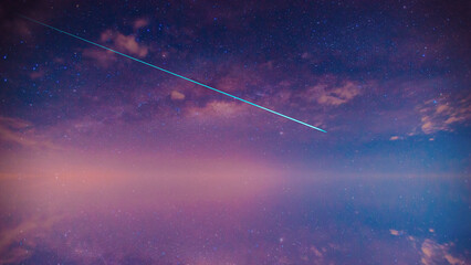 Wall Mural - beautiful galaxy background with nebula cosmos and comets. stardust and bright shining stars in univ