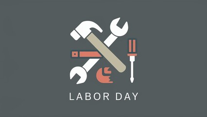 Wall Mural - Happy Labor Day banner. Illustration of International Labor Day.