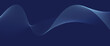 © Sonia - Dark blue abstract background, vector waves of flowing particles, curved lines of moving dots, technology and science theme, airy and easy futuristic.vector