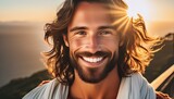 Fototapeta Sypialnia - Jesus Christ with smiling face 