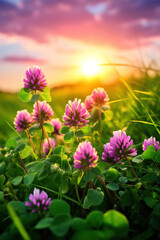 Wall Mural - field of flowers.