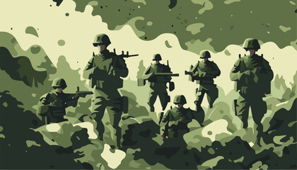 Wall Mural - military camouflage background