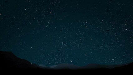 Wall Mural - mountain. backgrounds night sky with stars and moon and clouds.