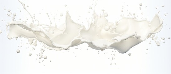 Poster - A splash of milk, like snow on a white canvas, creates an artistic landscape