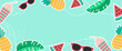 Colorful Summer background layout banners design. Horizontal poster, greeting card, header for website.