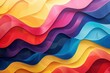 Trendy graphic design with colorful wave patterns