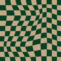 Poster - Green checkerboard pattern background. Vector background.