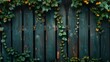 Nature's Embrace: Overgrown Rustic Fence Generative AI