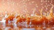 Delectable Caramel Splashes Frozen in Time Generative AI