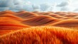 Boundless Golden Wheat Fields at Peak Ripeness Generative AI