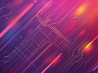 Wall Mural - a gradient tech futuristic background vector design