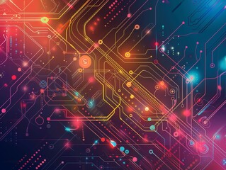 Wall Mural - a gradient tech futuristic background vector design
