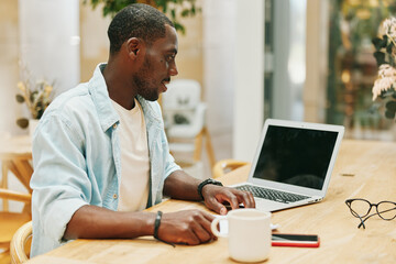 Sticker - Man business technology young computer laptop businessman professional working person sitting male