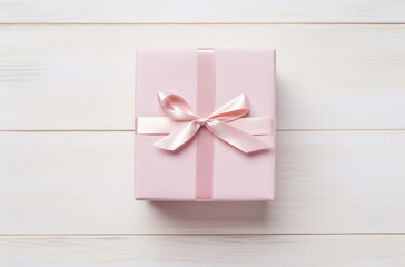 Wall Mural - Elegant Pink Gift Box With Bow