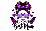 Fototapeta  - features-a-face-with-best mom t-shirt design 