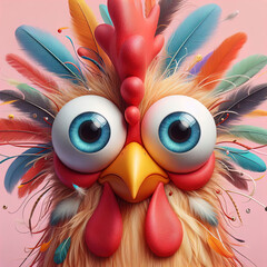  Minimalistisches lustiges Huhn