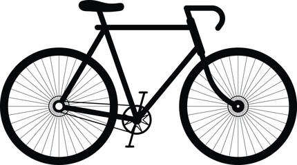 Racing Bicycle icon collection.Bicycle Silhouette icon isolated. Vector Illustration.