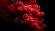 red swirling smoke against a black background