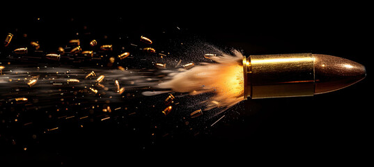 Fast Bullet on a black background