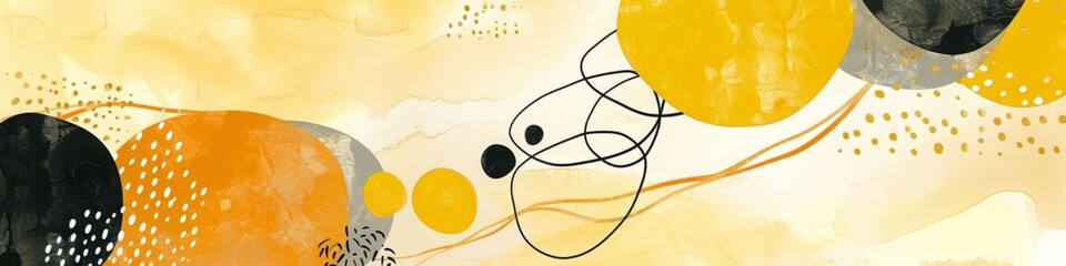 Poster - abstract yellow background.