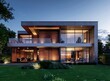Modern new home exterior design in an Australian suburban setting, featuring red brick an