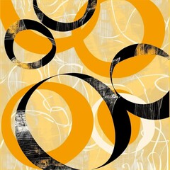 Poster - abstract yellow background.