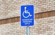 Handicap parking only, traffic sign in Vancouver